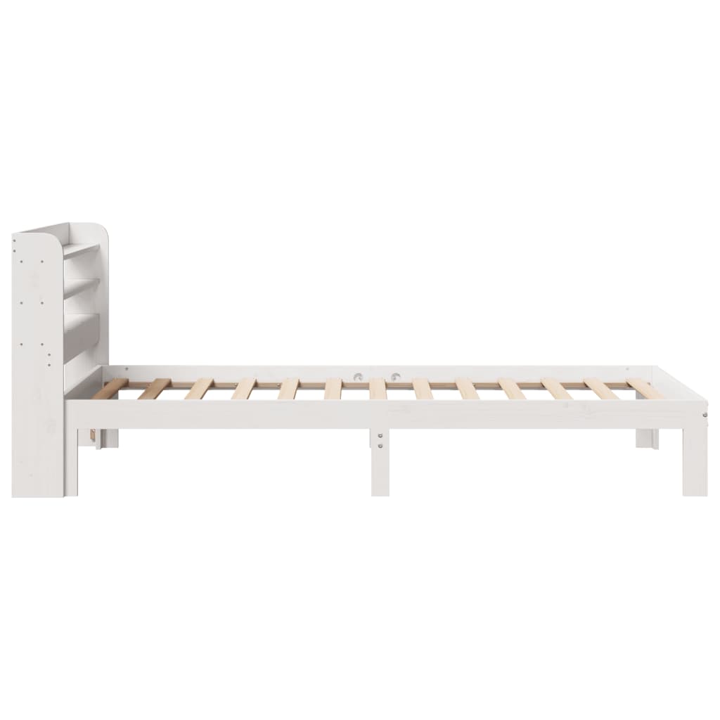 Cadre de lit avec tête de lit sans matelas blanc 75x190 cm - XIOS