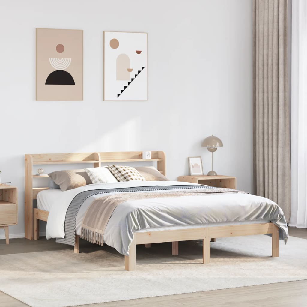 Cadre de lit et tête de lit sans matelas 135x190 cm - XIOS