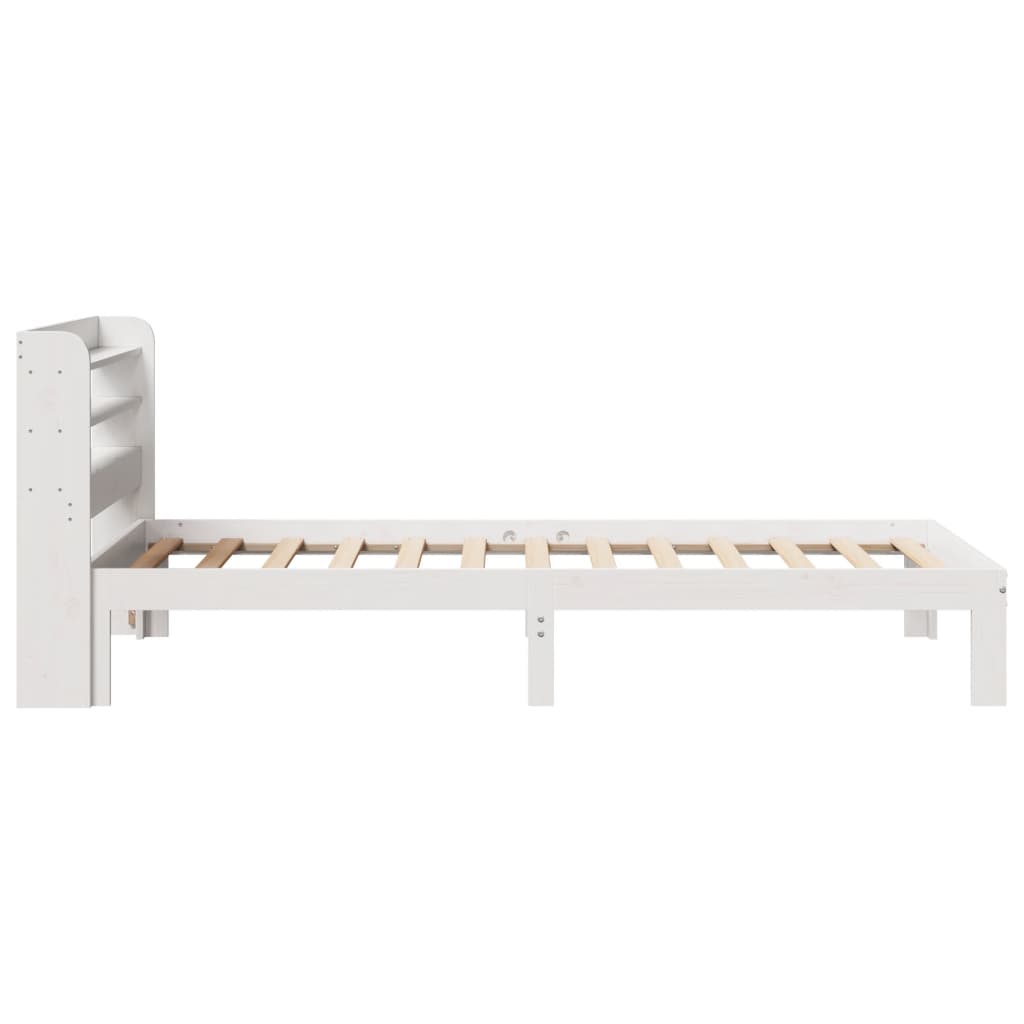 Cadre de lit avec tête de lit sans matelas blanc 90x200 cm - XIOS