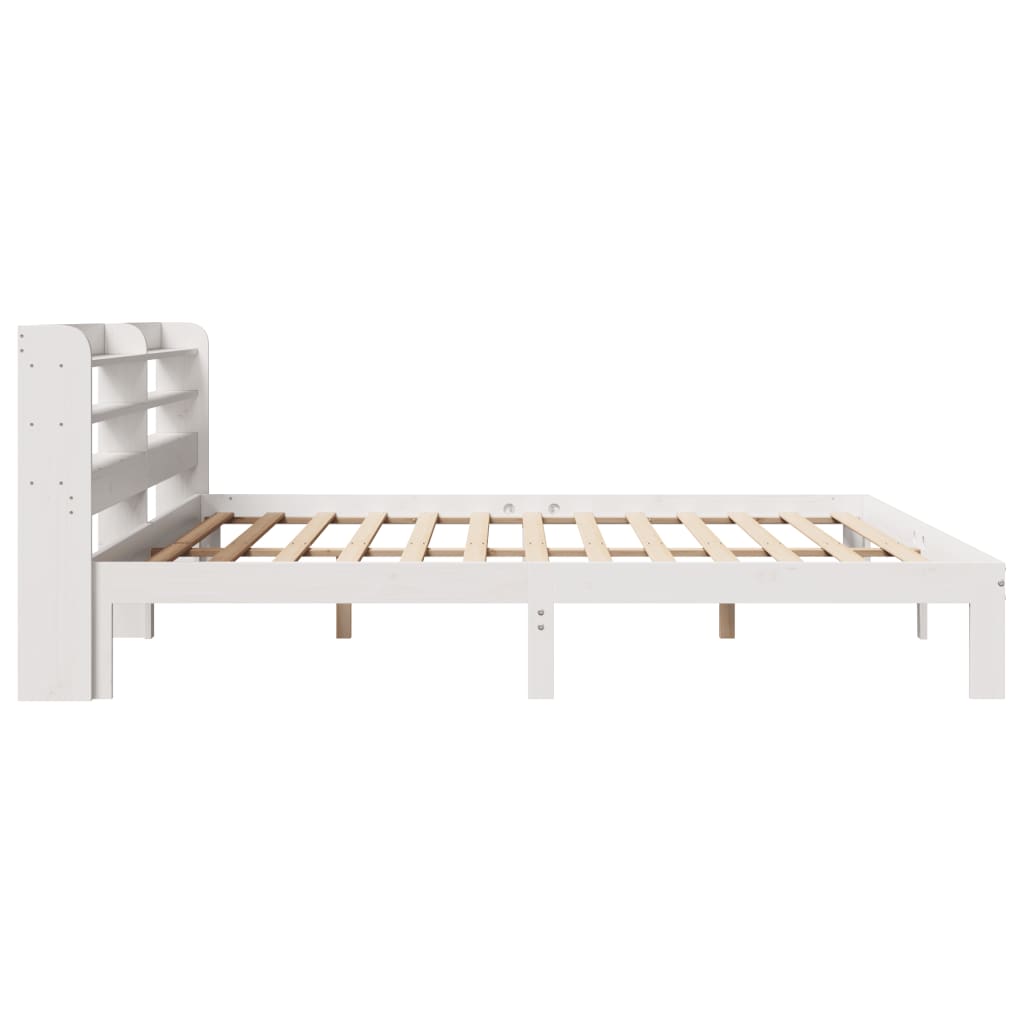 Cadre de lit avec tête de lit sans matelas blanc 200x200 cm - XIOS