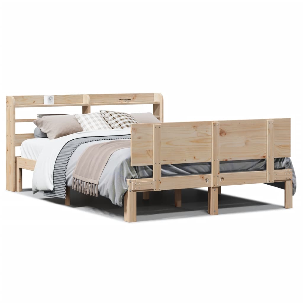 Cadre de lit avec tête de lit sans matelas 140x190 cm - XIOS