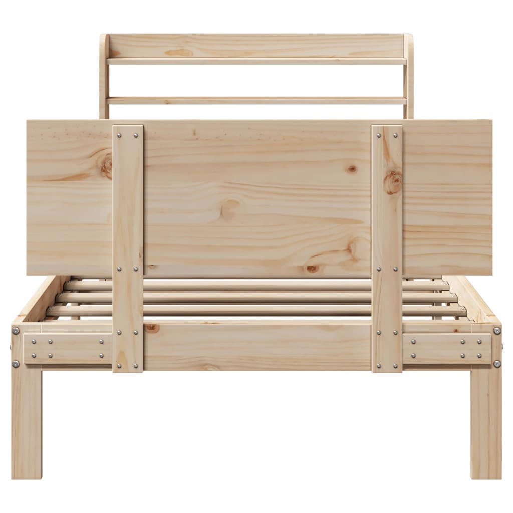 Cadre de lit avec tête de lit sans matelas 100x200 cm - XIOS