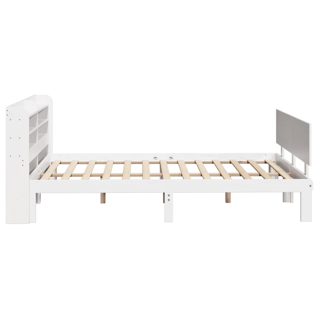 Cadre de lit avec tête de lit sans matelas blanc 140x200 cm - XIOS