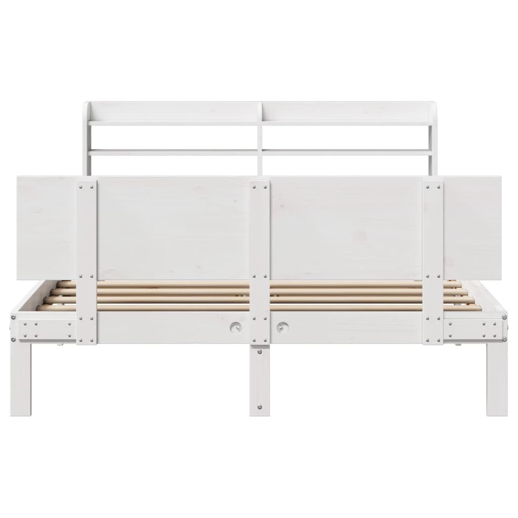 Cadre de lit avec tête de lit sans matelas blanc 150x200 cm - XIOS