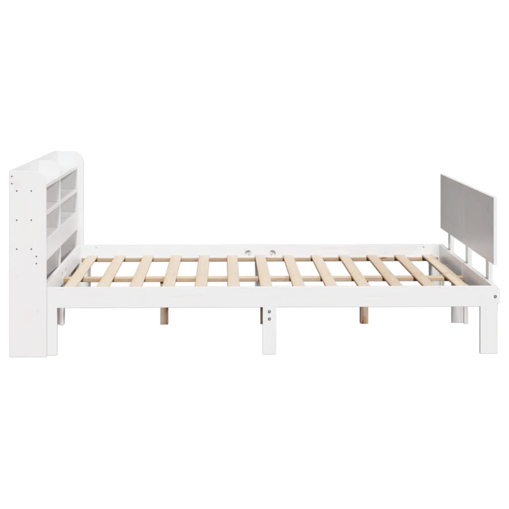 Cadre de lit avec tête de lit sans matelas blanc 150x200 cm - XIOS