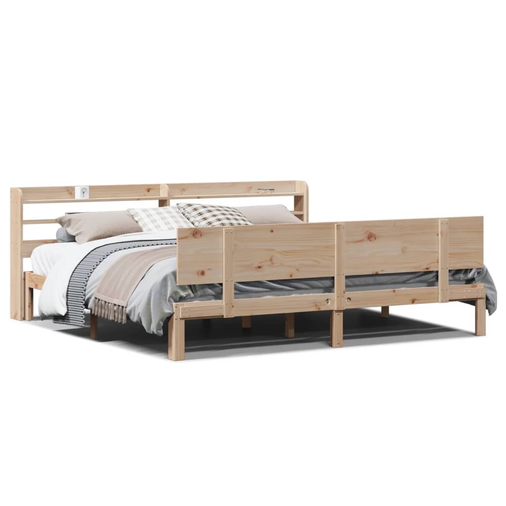 Cadre de lit avec tête de lit sans matelas 180x200 cm - XIOS