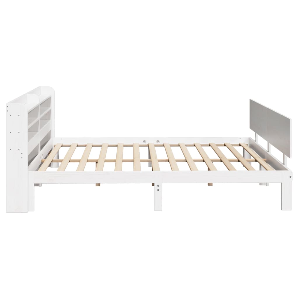 Cadre de lit avec tête de lit sans matelas blanc 180x200 cm - XIOS