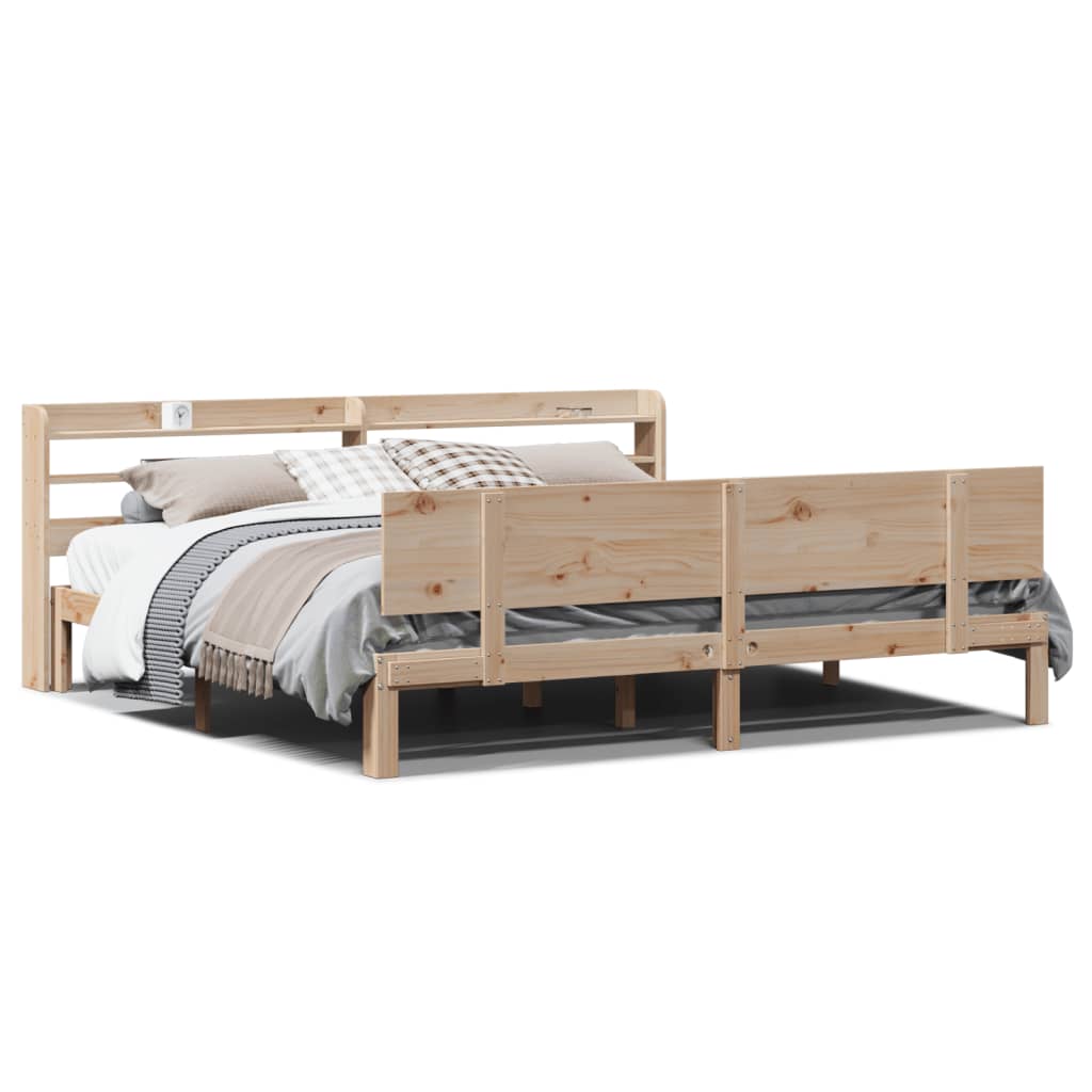 Cadre de lit avec tête de lit sans matelas 200x200 cm - XIOS