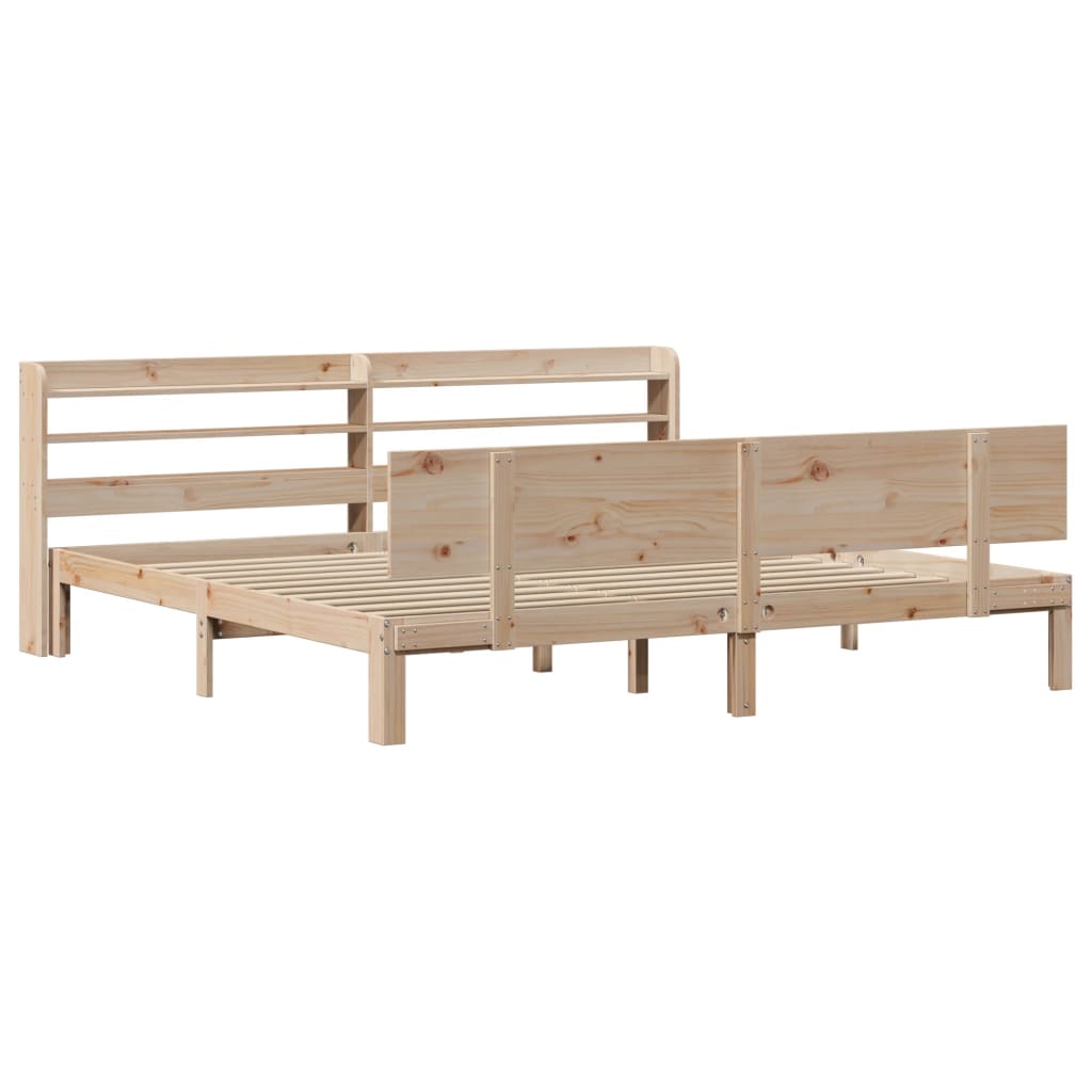 Cadre de lit avec tête de lit sans matelas 200x200 cm - XIOS