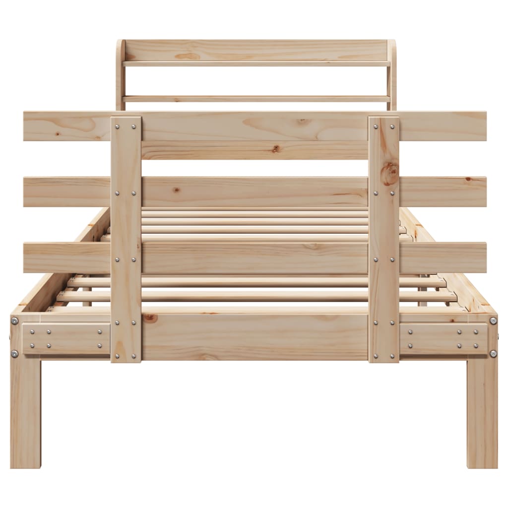 Cadre de lit avec tête de lit sans matelas 75x190 cm - XIOS