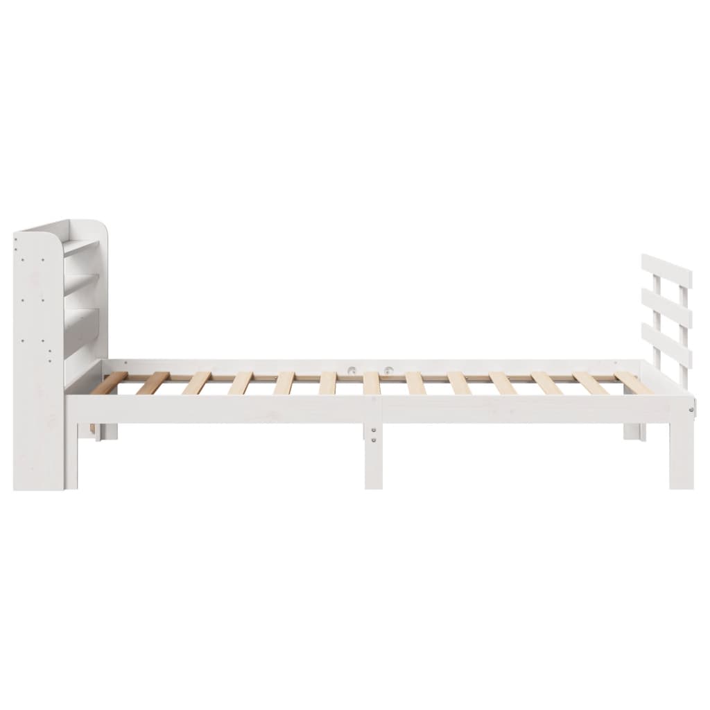 Cadre de lit avec tête de lit sans matelas blanc 90x200 cm - XIOS