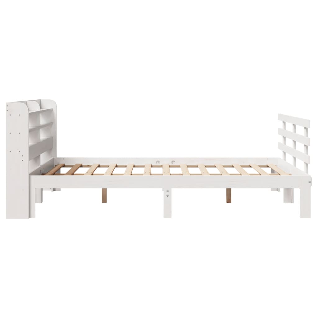 Cadre de lit avec tête de lit sans matelas blanc 150x200 cm - XIOS