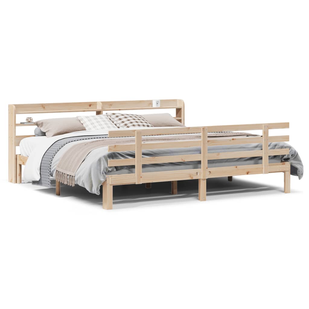 Cadre de lit avec tête de lit sans matelas 200x200 cm - XIOS