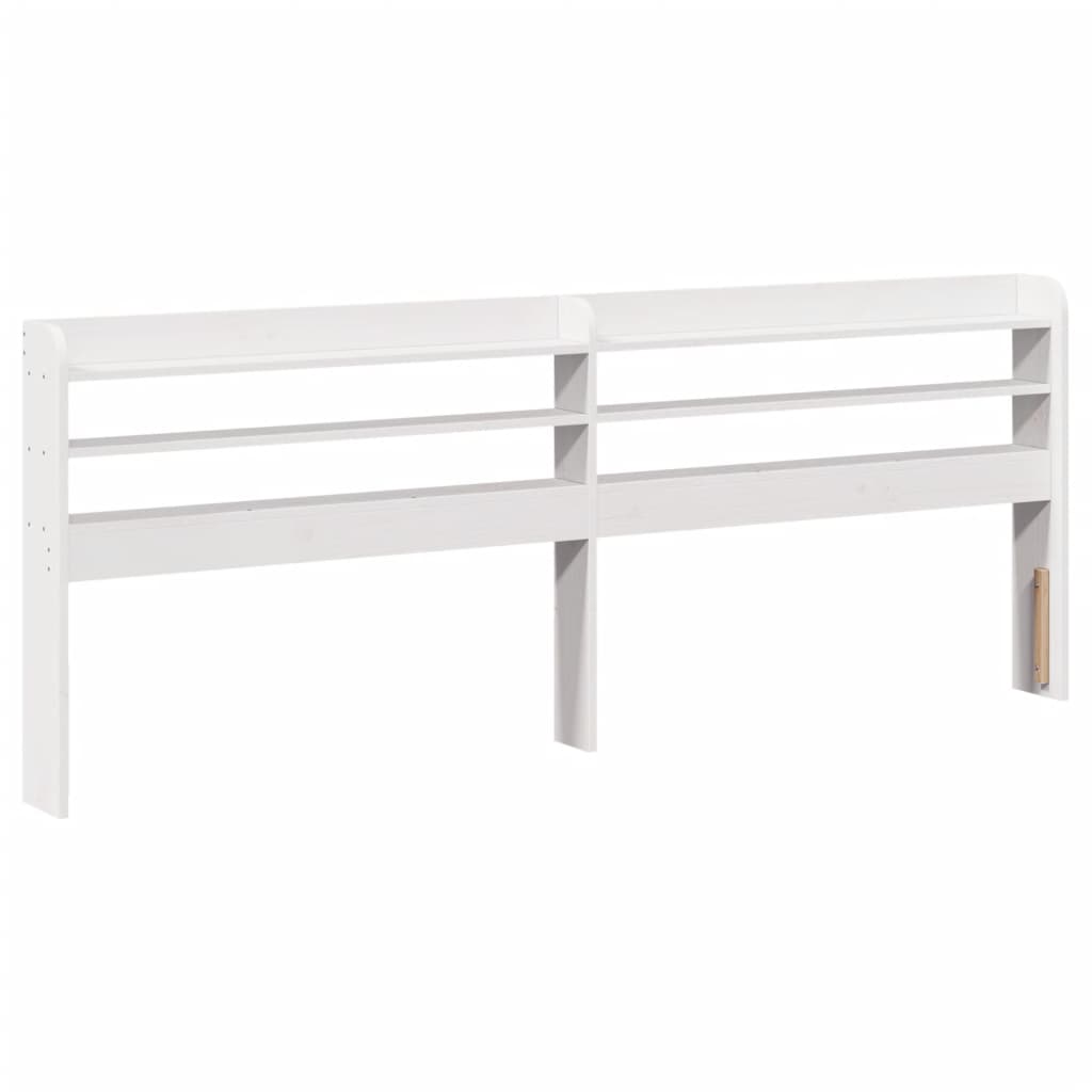 Cadre de lit avec tête de lit sans matelas blanc 200x200 cm - XIOS