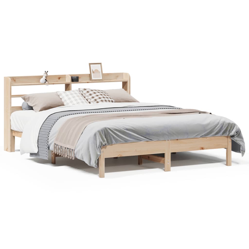 Cadre de lit sans matelas 140x200 cm bois massif de pin - XIOS