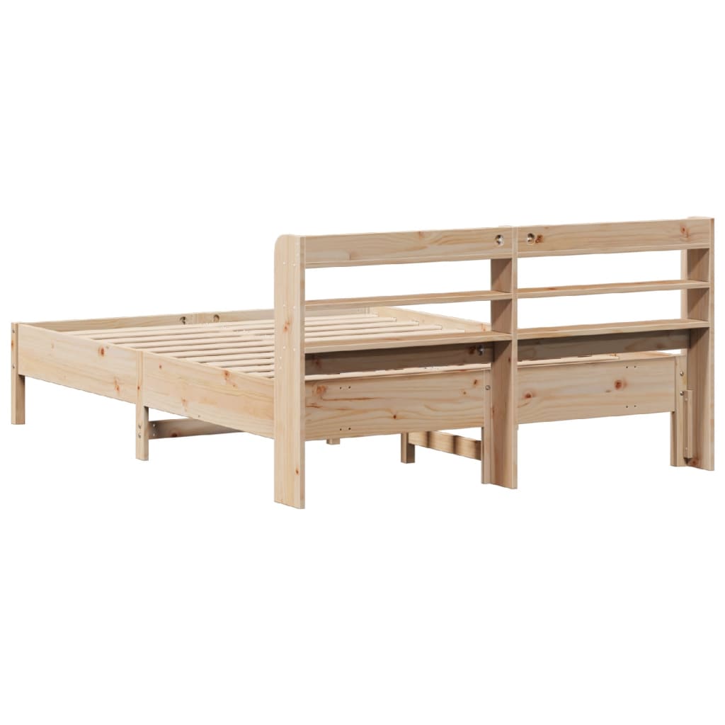 Cadre de lit sans matelas 140x200 cm bois massif de pin - XIOS