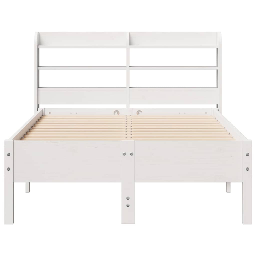 Cadre de lit sans matelas blanc 100x200 cm bois de pin massif - XIOS