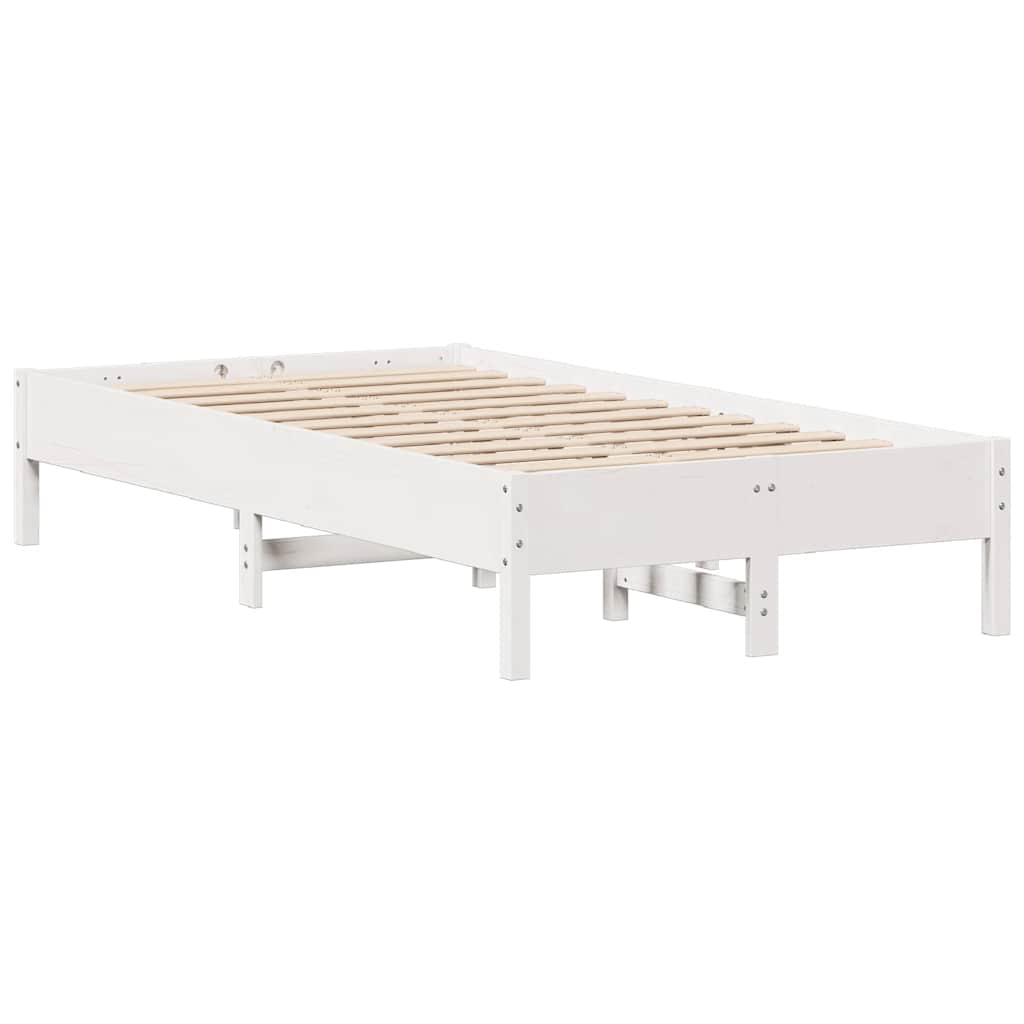 Cadre de lit sans matelas blanc 100x200 cm bois de pin massif - XIOS