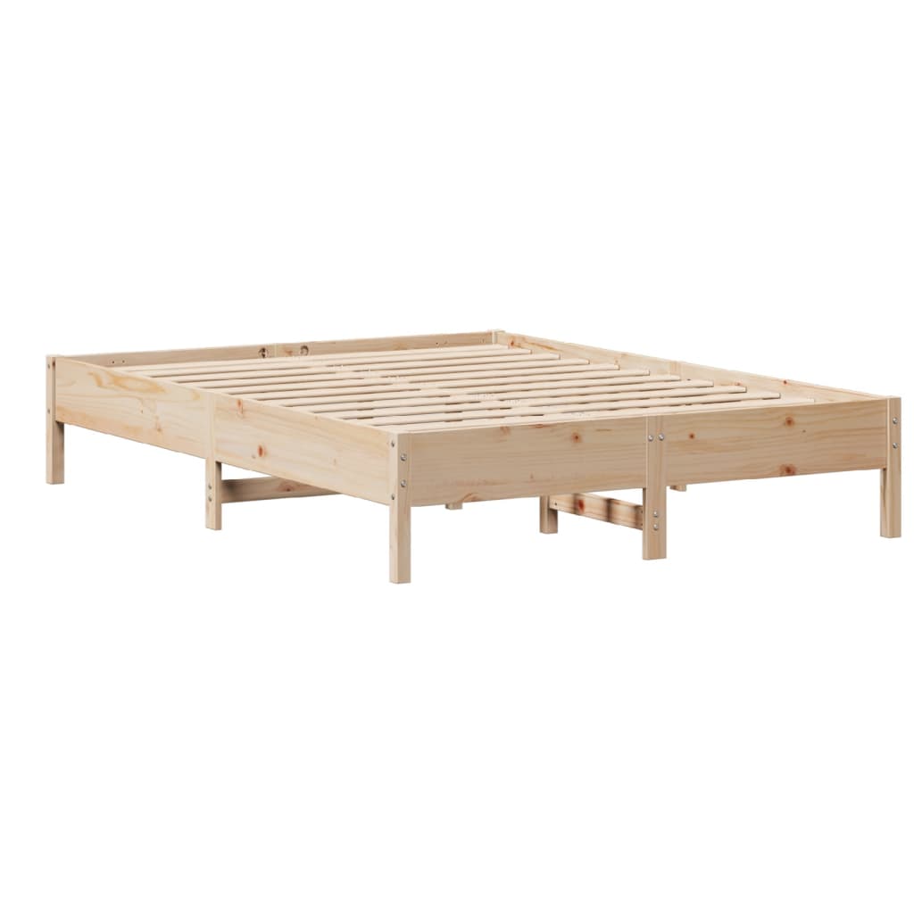 Cadre de lit sans matelas 140x190 cm bois de pin massif - XIOS