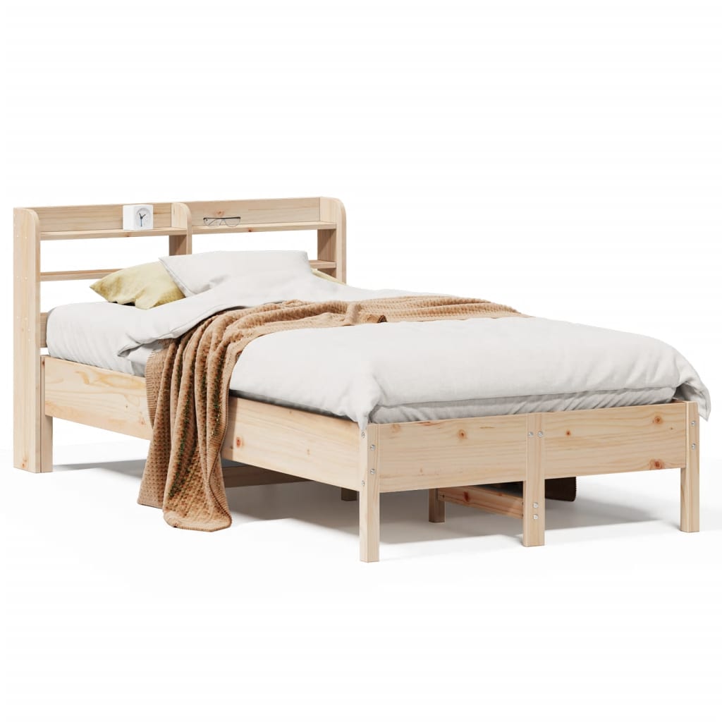Cadre de lit sans matelas 75x190 cm bois de pin massif - XIOS
