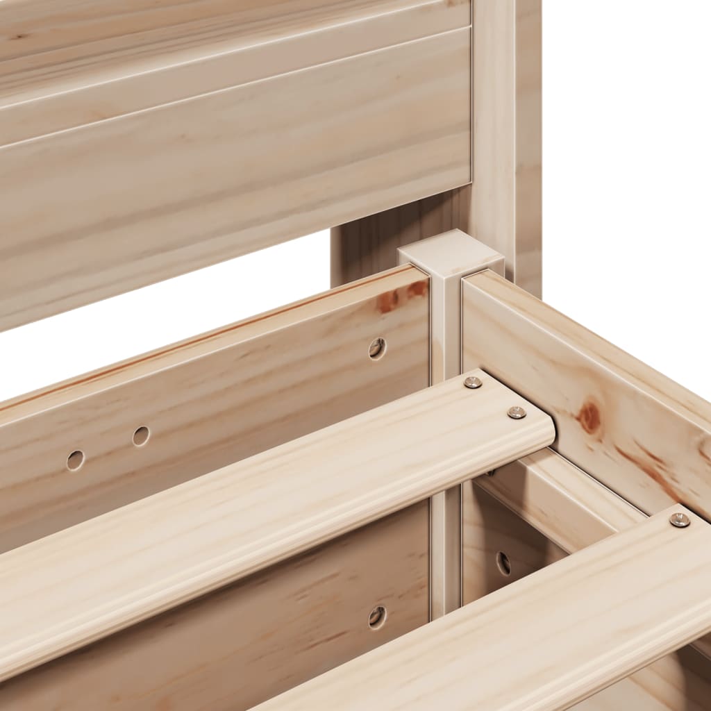 Cadre de lit sans matelas 75x190 cm bois de pin massif - XIOS