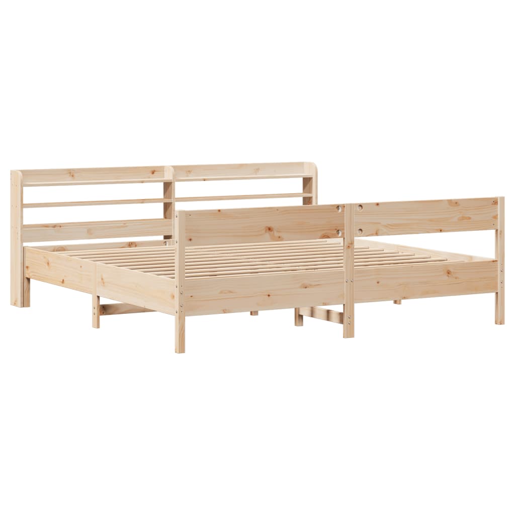 Cadre de lit sans matelas 180x200 cm bois massif de pin - XIOS