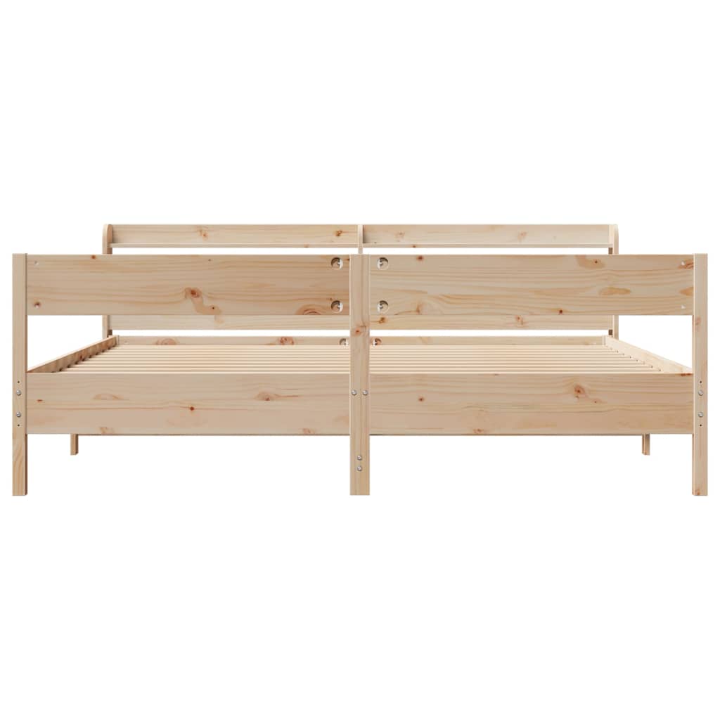 Cadre de lit sans matelas 180x200 cm bois massif de pin - XIOS