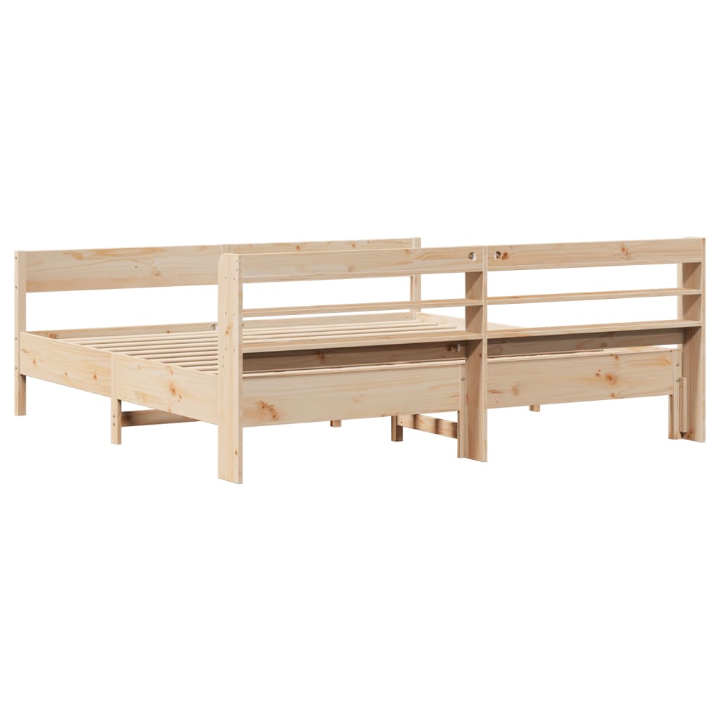 Cadre de lit sans matelas 180x200 cm bois massif de pin - XIOS