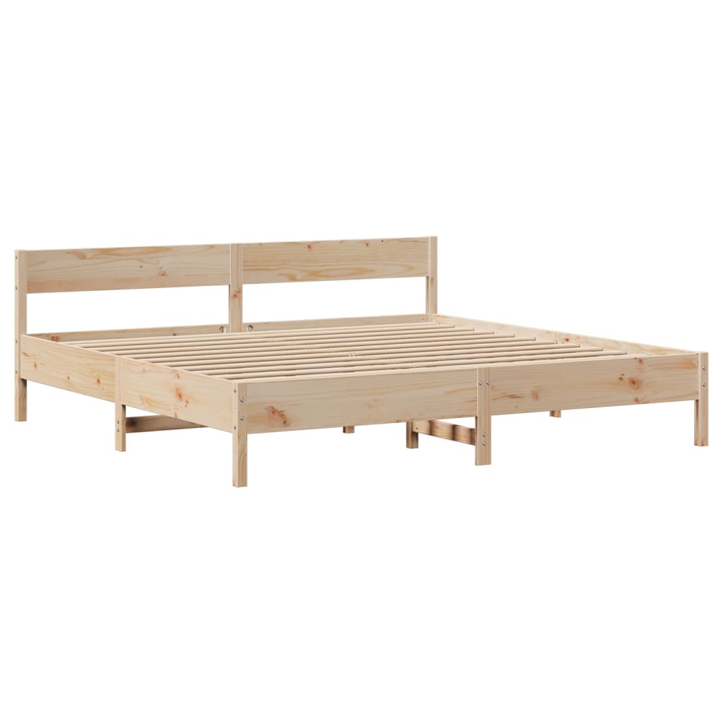Cadre de lit sans matelas 180x200 cm bois massif de pin - XIOS