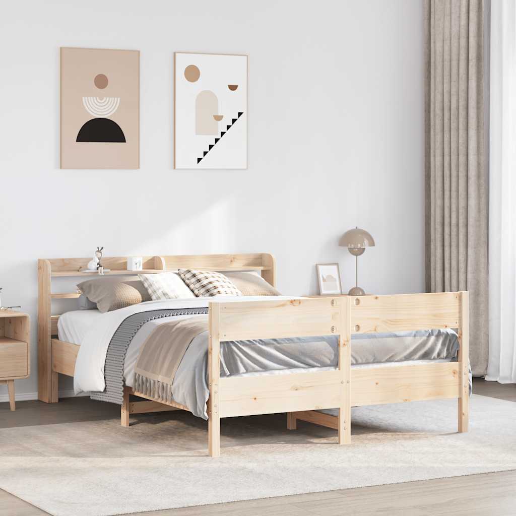 Cadre de lit sans matelas 120x190 cm bois de pin massif - XIOS