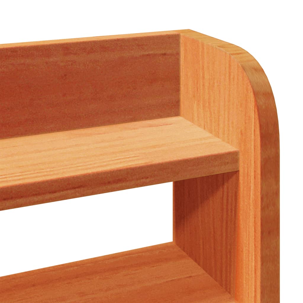 Cadre de lit sans matelas cire marron 120x190cm bois pin massif - XIOS