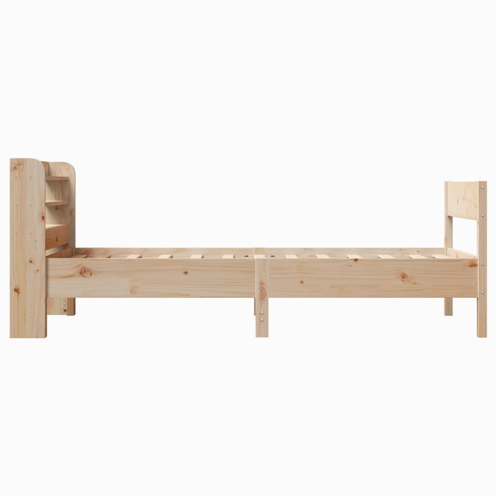 Cadre de lit sans matelas 75x190 cm bois de pin massif - XIOS