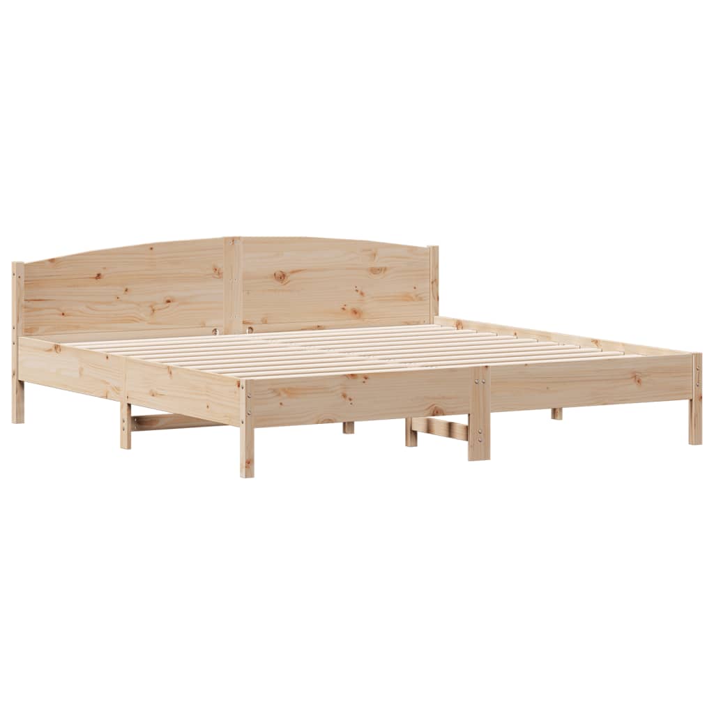 Cadre de lit sans matelas 200x200 cm bois massif de pin - XIOS