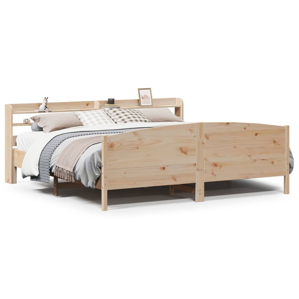 Cadre de lit sans matelas 180x200 cm bois massif de pin - XIOS