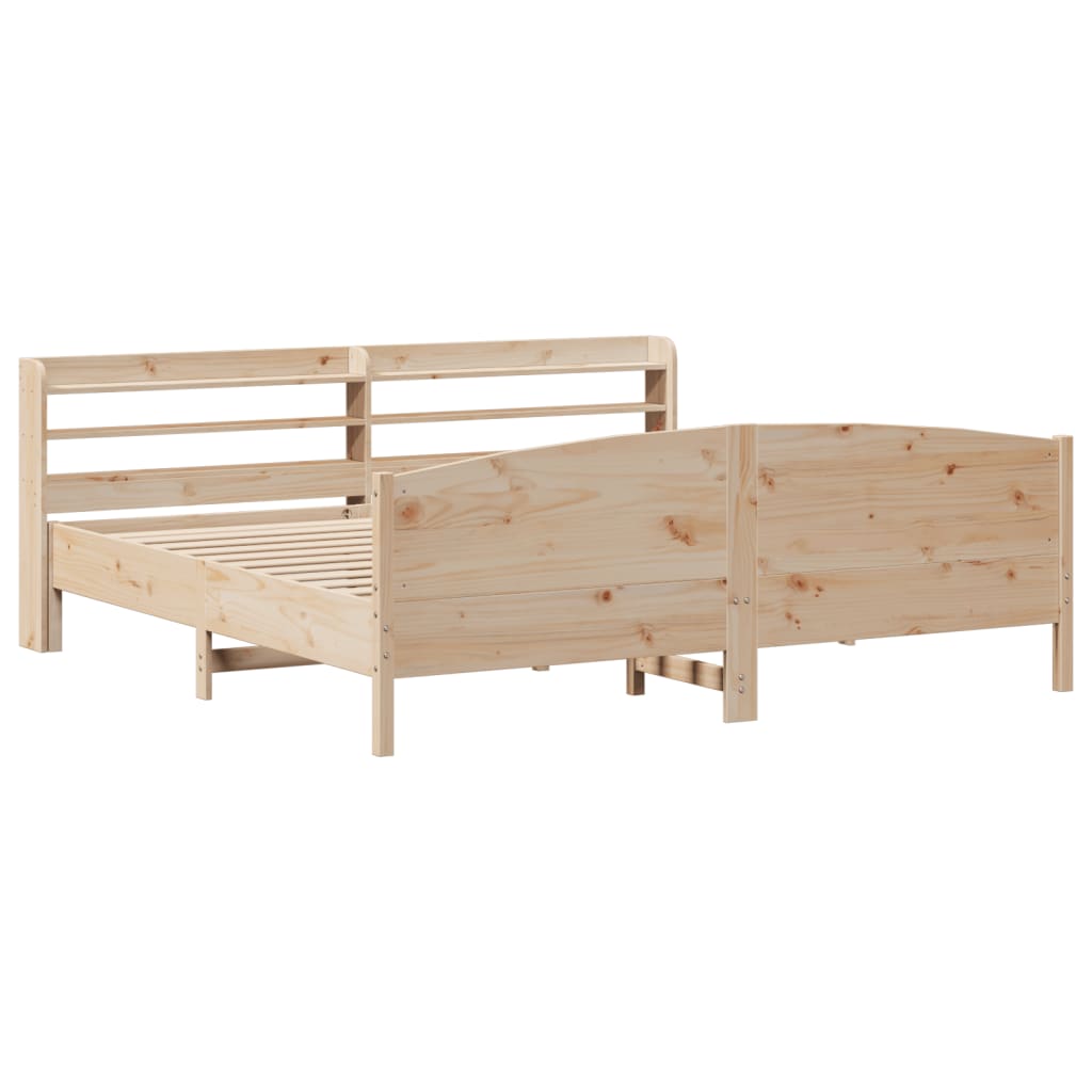 Cadre de lit sans matelas 180x200 cm bois massif de pin - XIOS