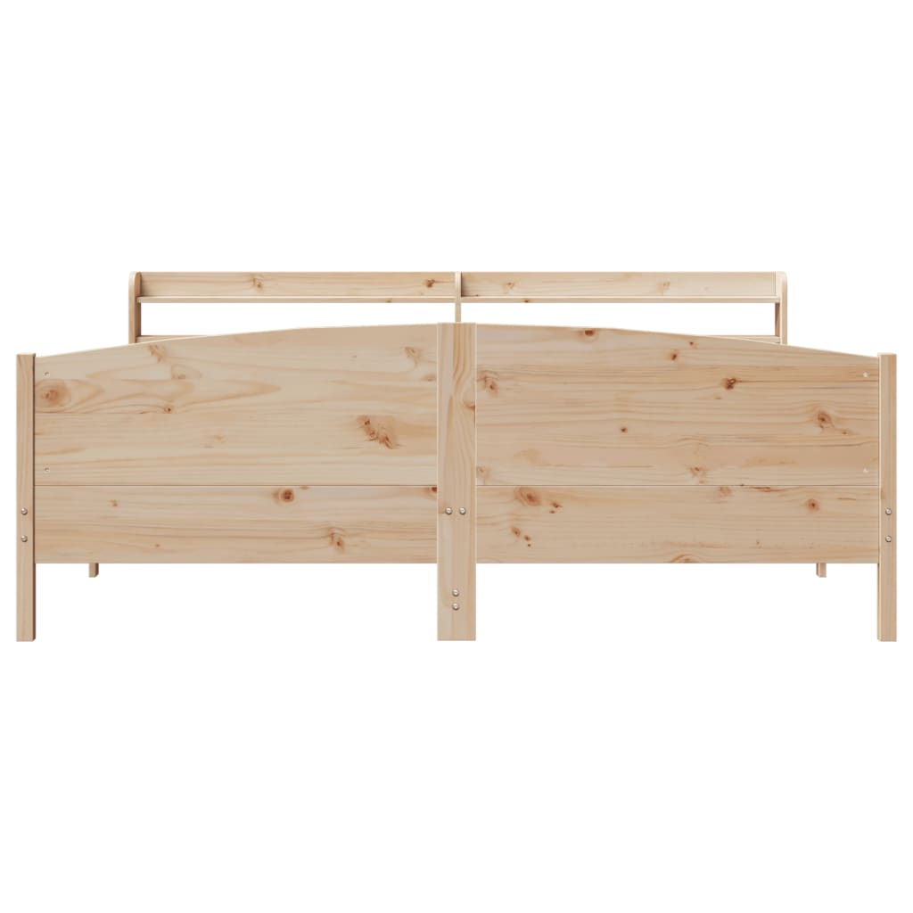 Cadre de lit sans matelas 180x200 cm bois massif de pin - XIOS