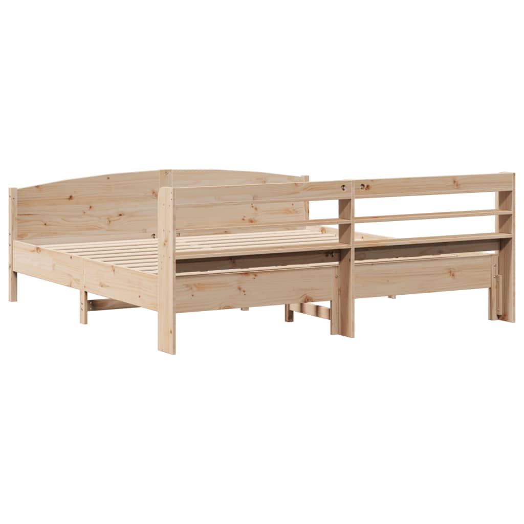 Cadre de lit sans matelas 180x200 cm bois massif de pin - XIOS