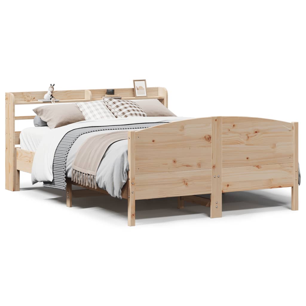 Cadre de lit sans matelas 160x200 cm bois massif de pin - XIOS