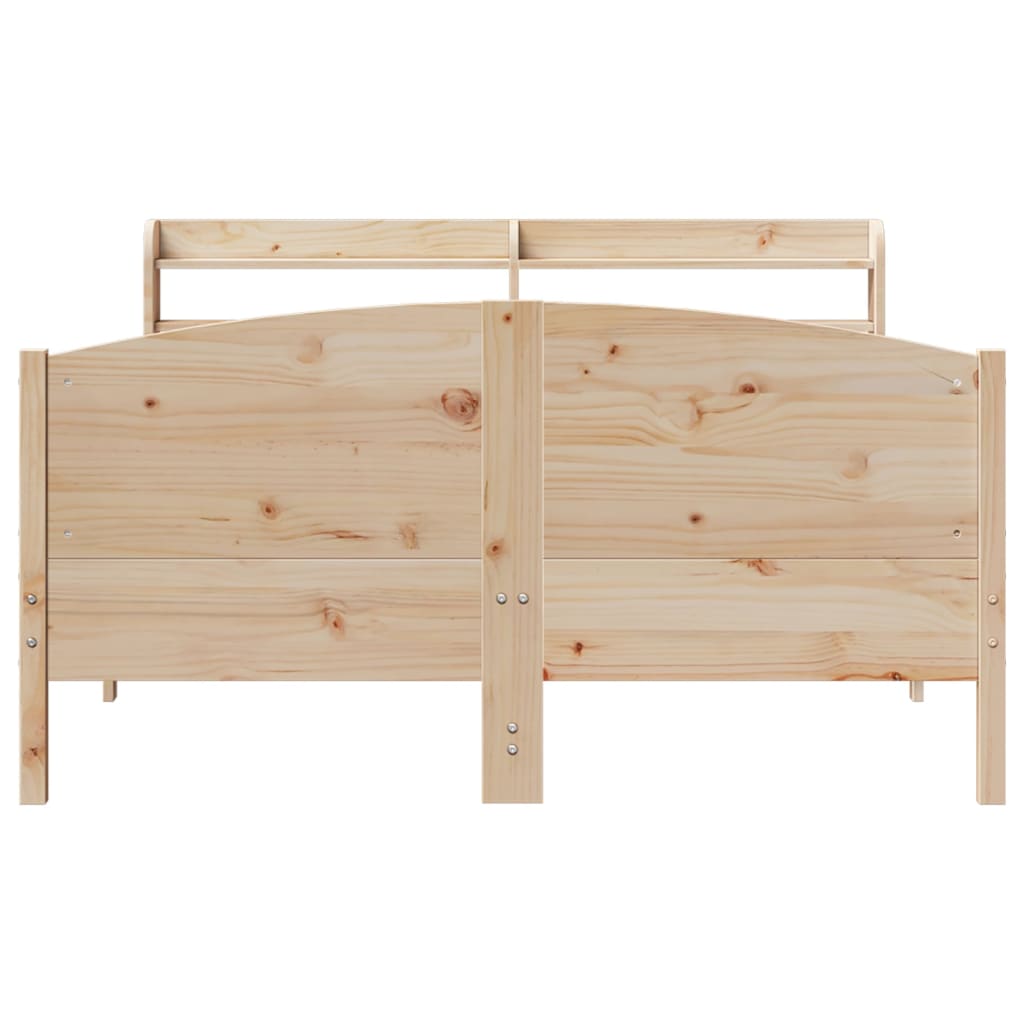 Cadre de lit sans matelas 150x200 cm bois de pin massif - XIOS