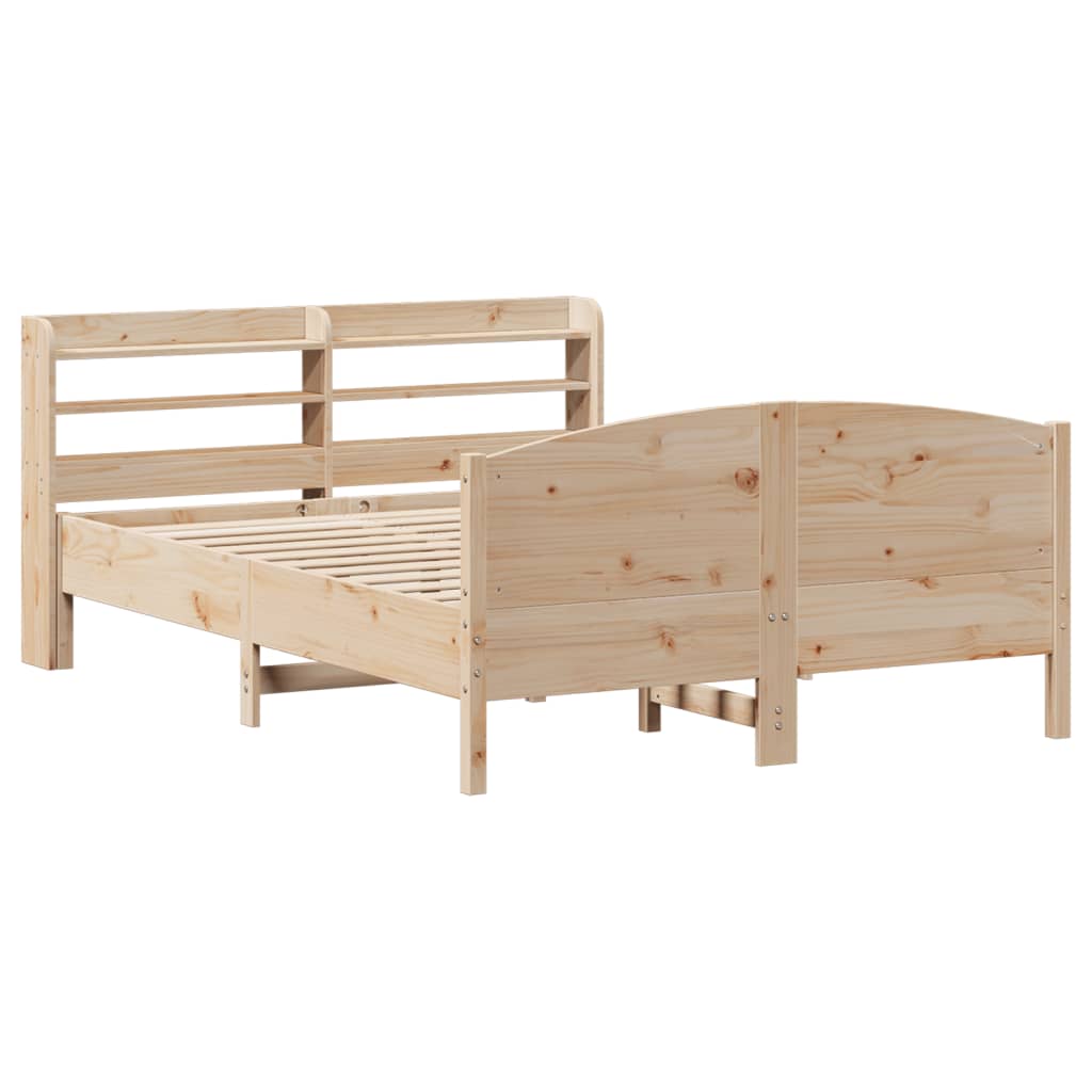 Cadre de lit sans matelas 140x200 cm bois massif de pin - XIOS