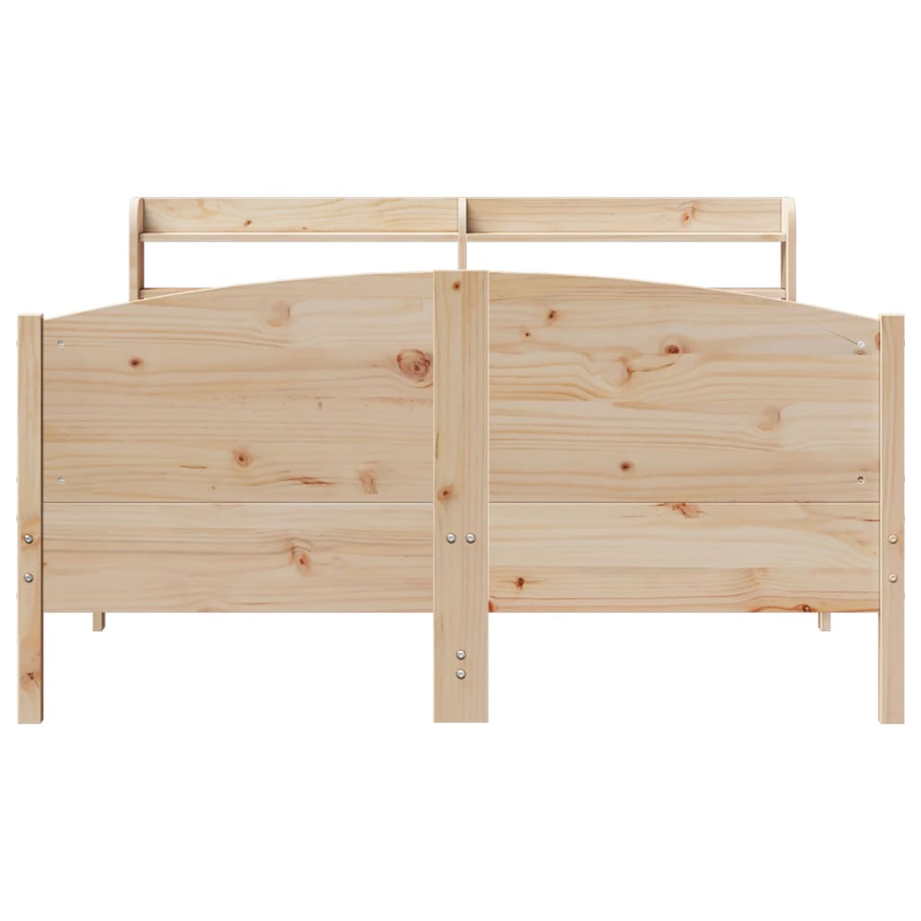 Cadre de lit sans matelas 140x200 cm bois massif de pin - XIOS
