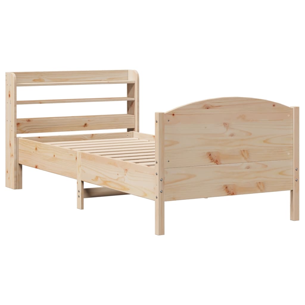 Cadre de lit sans matelas 100x200 cm bois massif de pin - XIOS