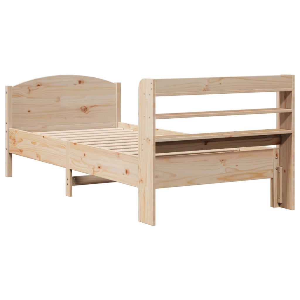 Cadre de lit sans matelas 100x200 cm bois massif de pin - XIOS