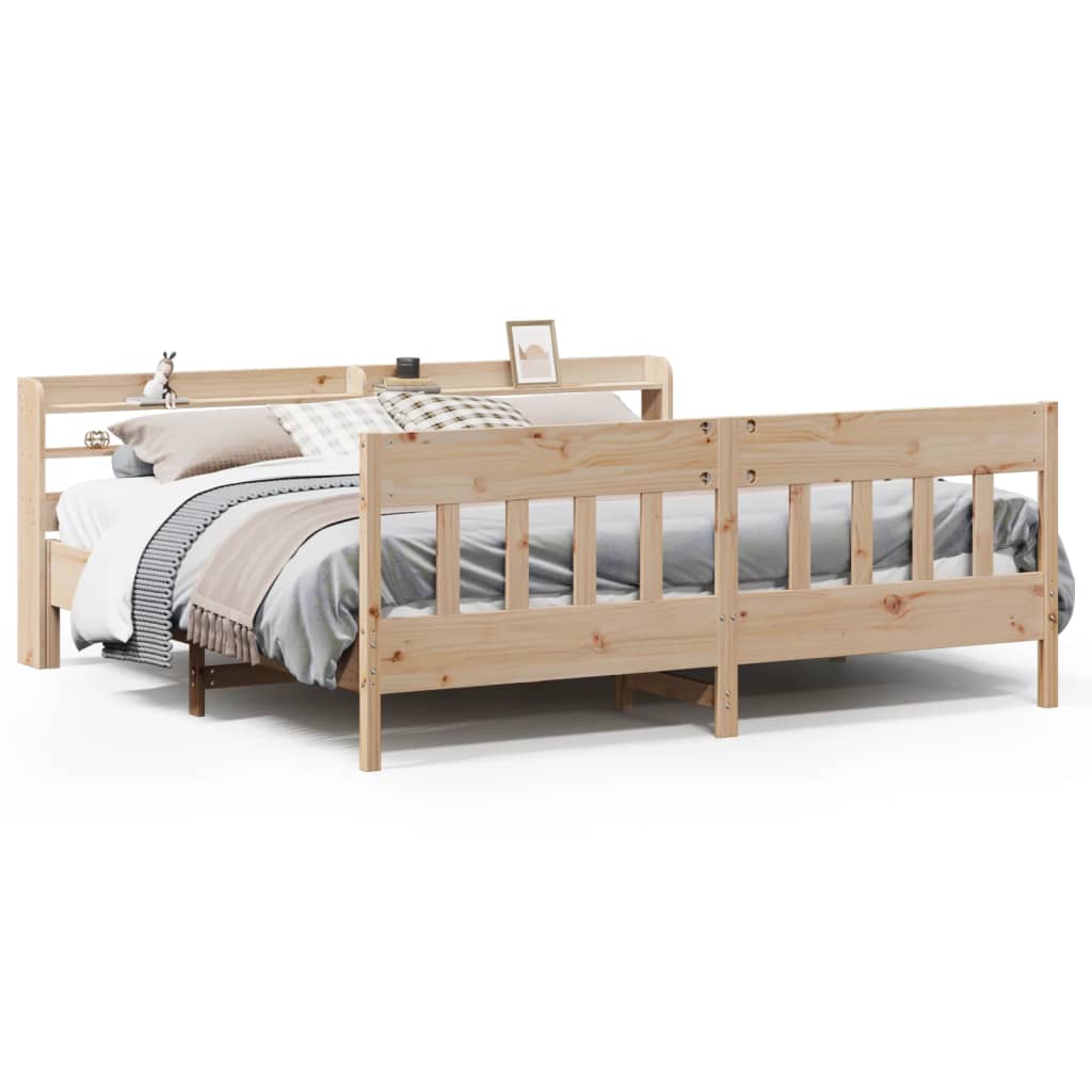 Cadre de lit sans matelas 180x200 cm bois massif de pin - XIOS