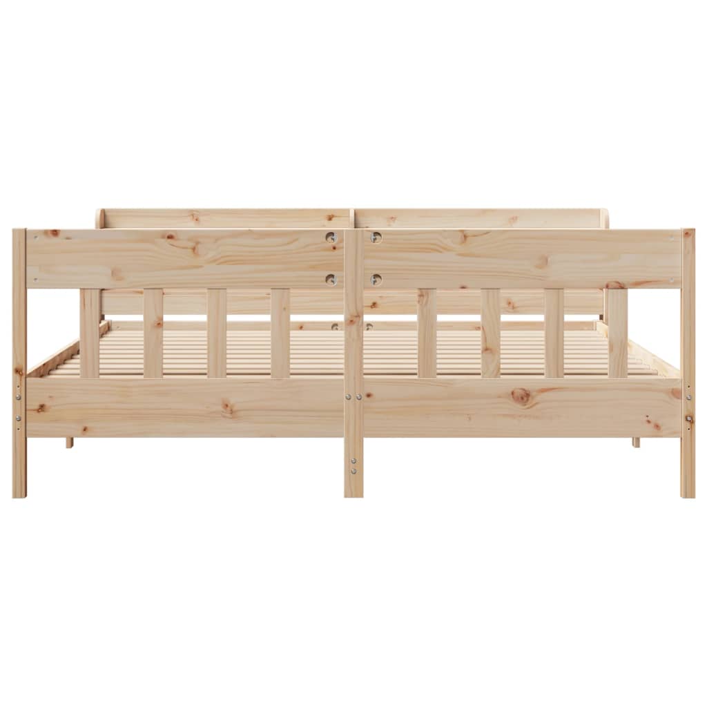 Cadre de lit sans matelas 180x200 cm bois massif de pin - XIOS