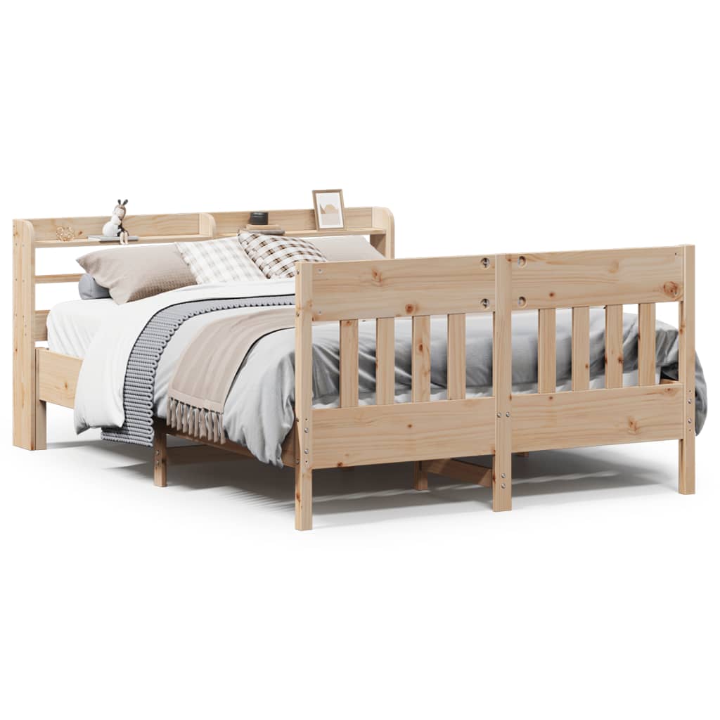 Cadre de lit sans matelas 160x200 cm bois massif de pin - XIOS