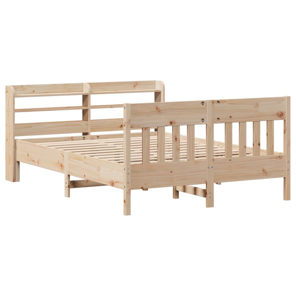 Cadre de lit sans matelas 160x200 cm bois massif de pin - XIOS