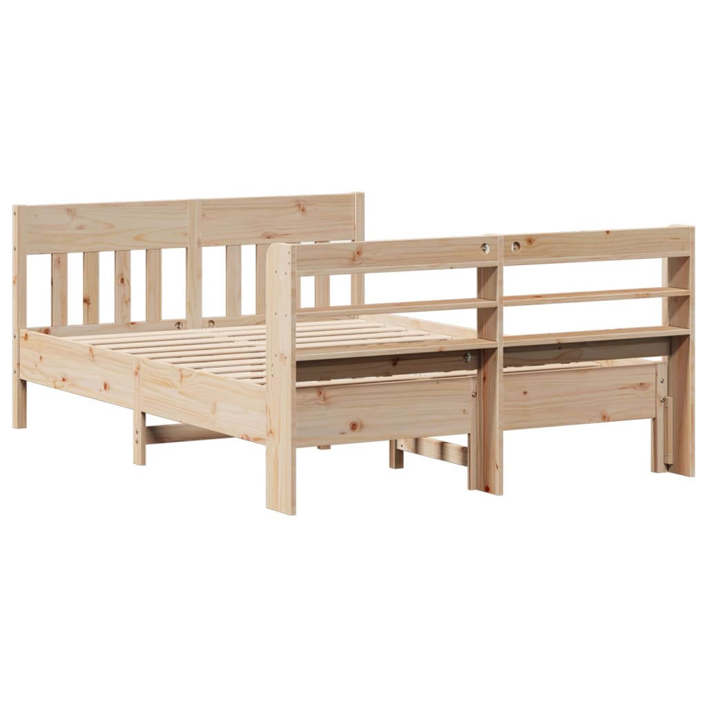 Cadre de lit sans matelas 160x200 cm bois massif de pin - XIOS