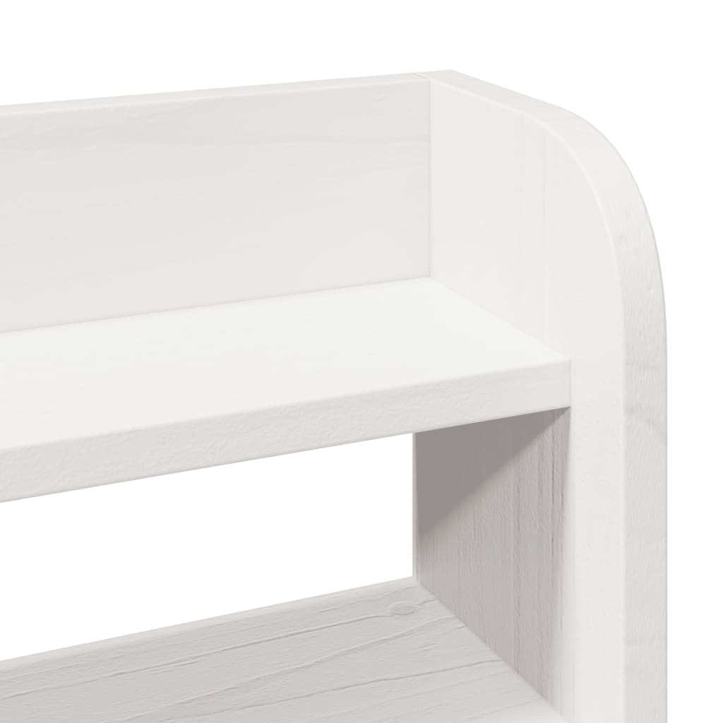 Cadre de lit sans matelas blanc 140x190 cm bois de pin massif - XIOS