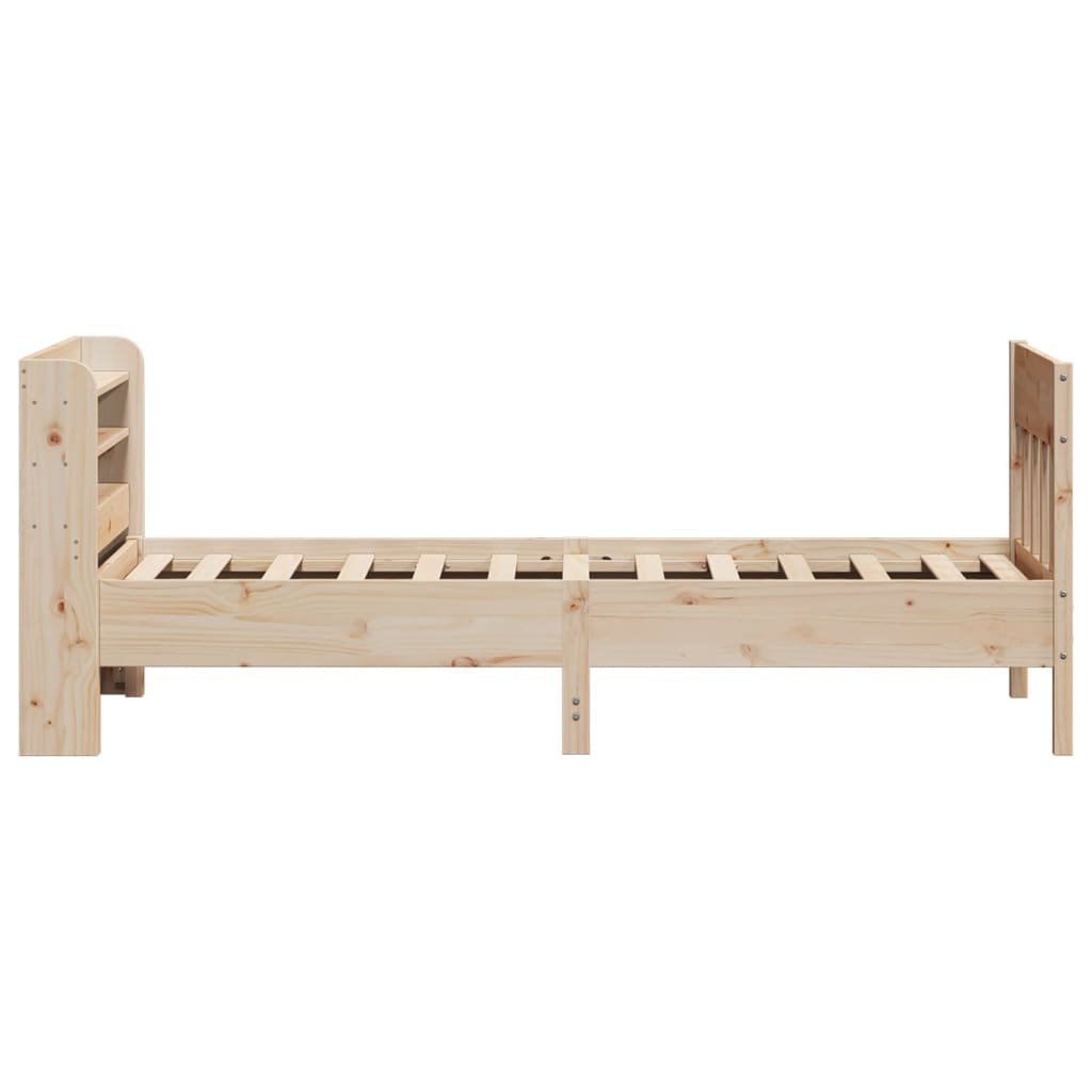 Cadre de lit sans matelas 75x190 cm bois de pin massif - XIOS